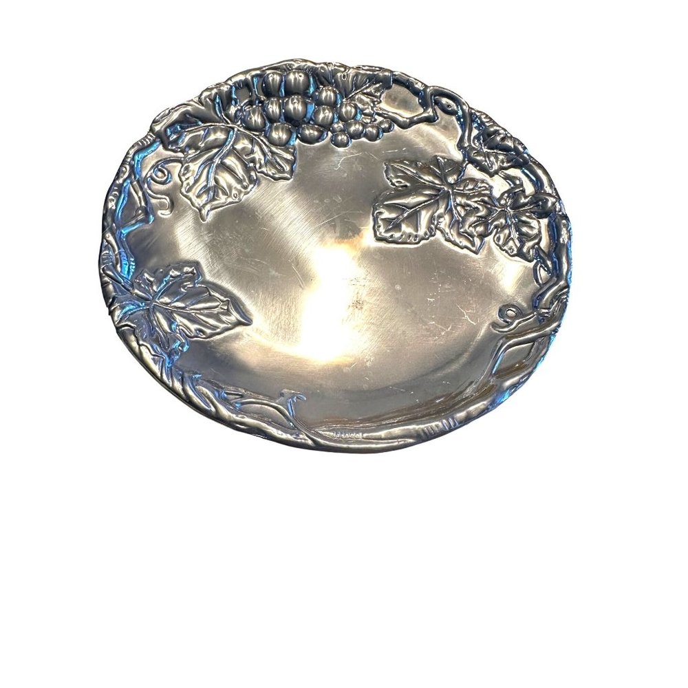 Arthur Court Grape and Leaf‎ Design 7.5” Serving Tray